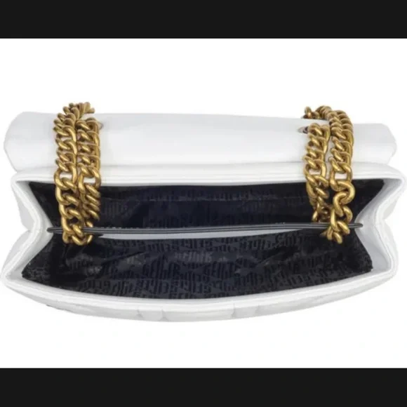 KURT GEIGER LONDON Large Kensington Leather Union Jack Convertible White Bag - Picture 4 of 4